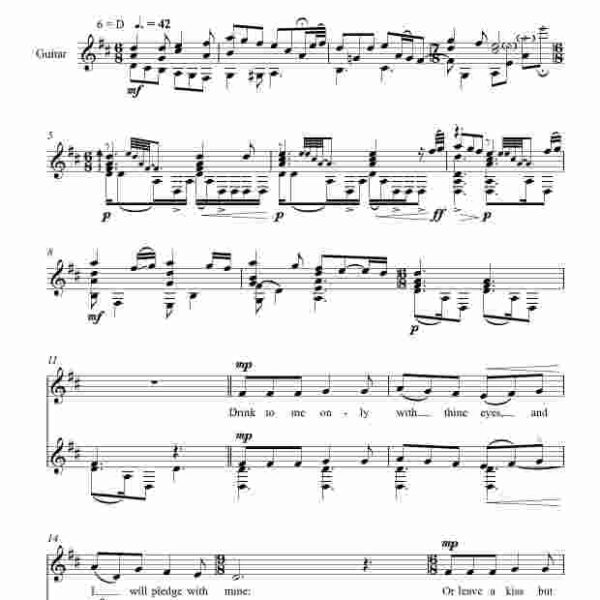 Drink to Me Only with Thine Eyes - Partitura completa_1 Drink to Me Only with Thine Eyes - Partitura completa_1